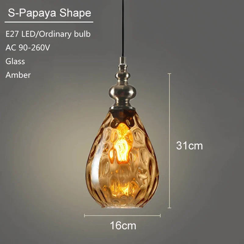suspension en verre moderne pour décoration intérieure élégante