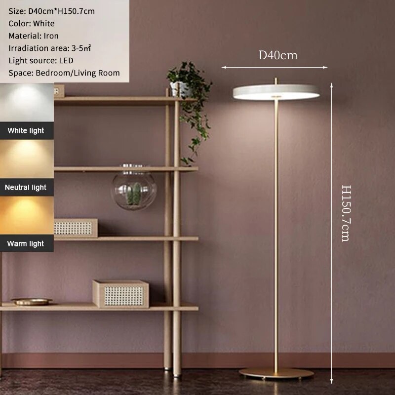 Lampadaire LED nordique variateur intérieur salon chambre étude