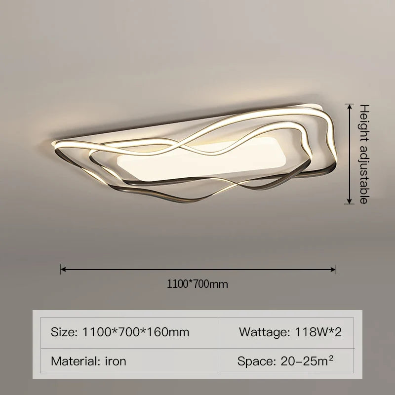 plafonnier led moderne design simple avec télécommande