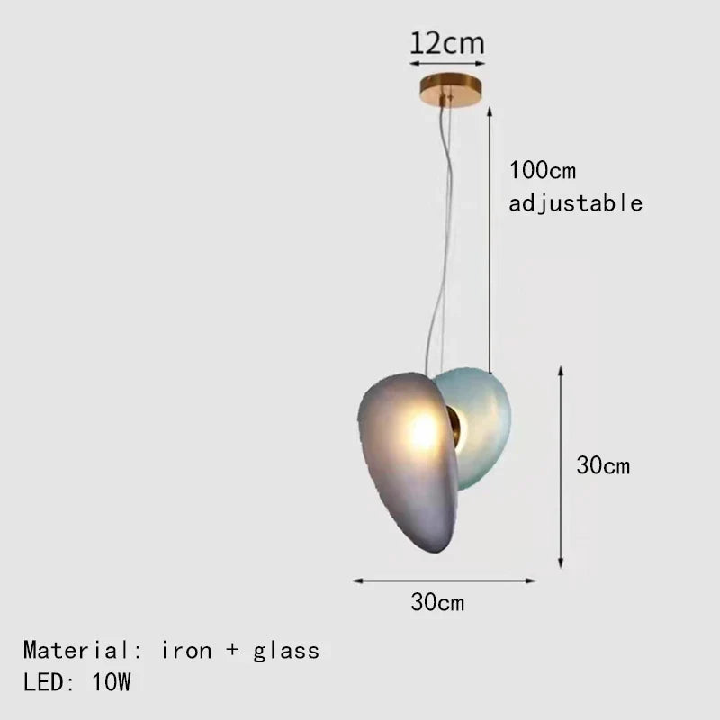 suspension design moderne en verre pour décoration intérieure