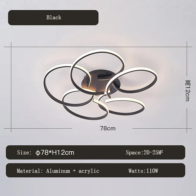 plafonnier moderne design créatif à leds pour intérieur