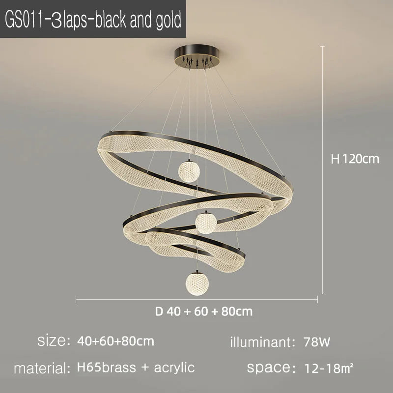suspension moderne à led pour éclairage intérieur élégant