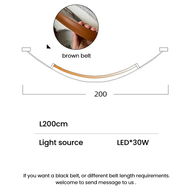 lustre design italien avec lampe à led tube