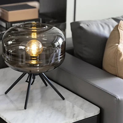 lampe de table led nordique moderne en verre pour décoration nocturne