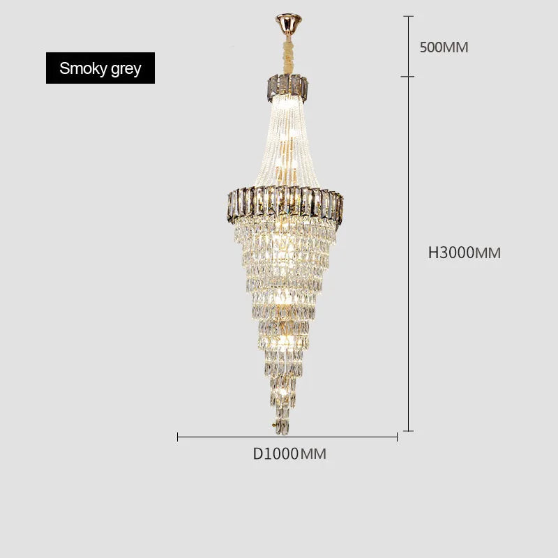lustre contemporain en cristal pour décoration intérieure élégante