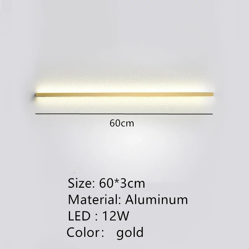 applique murale led moderne avec interrupteur à intensité variable