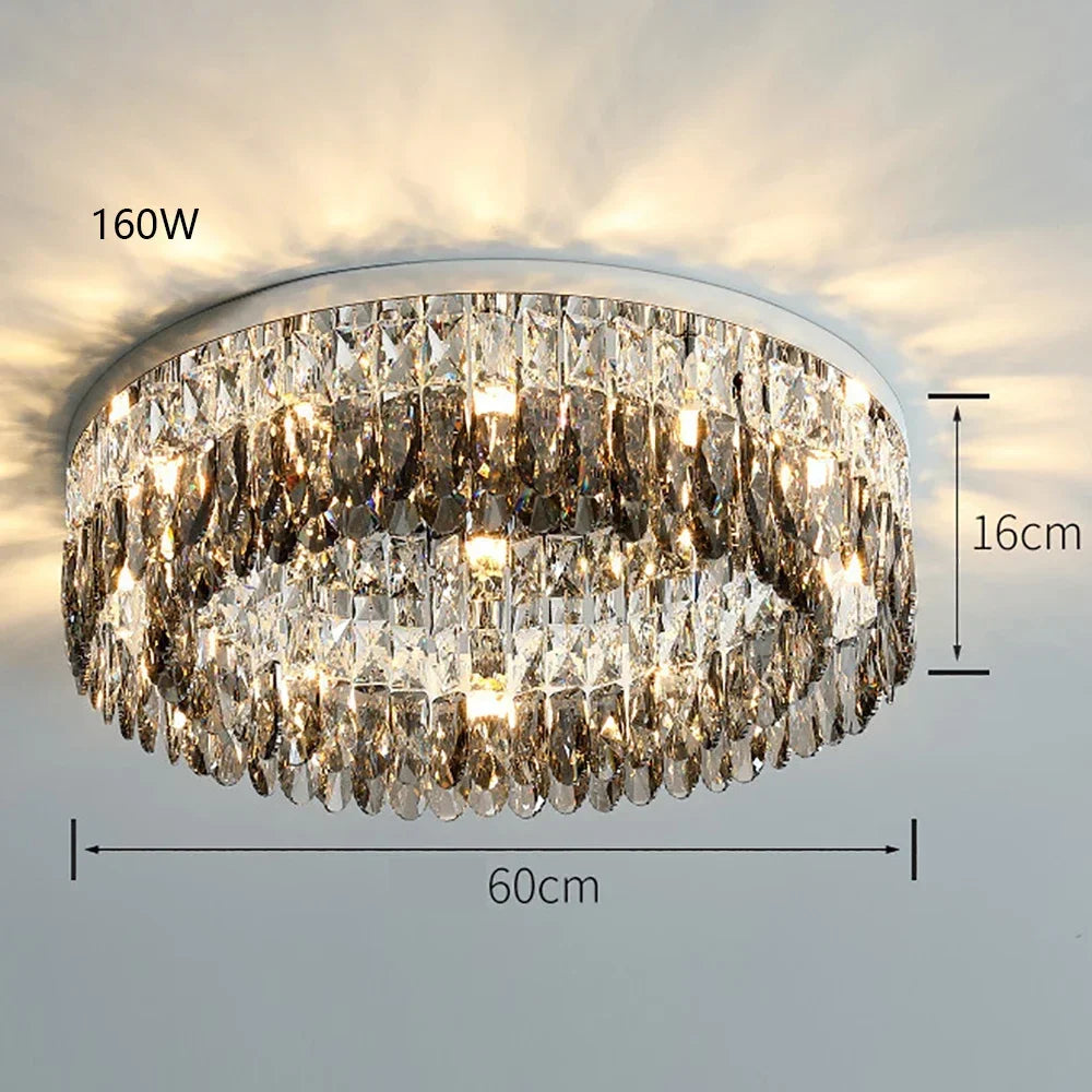 lustre moderne en cristal led design élégant pour décoration intérieure