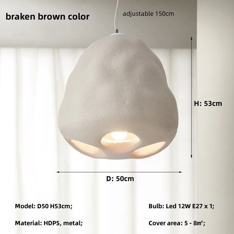 lustre led de style wabi sabi nordique créatif personnalisé