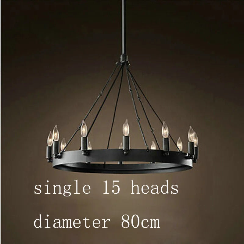 lampe à double suspension vintage industriel led café bar