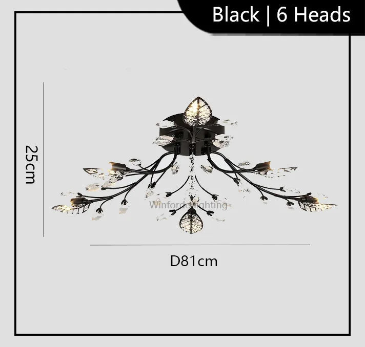 lustre moderne en cristal led winfordo pour éclairage intérieur