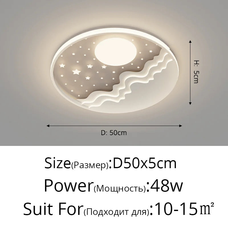 Modern Circular LED Chandelier Installed On The Ceiling, Interior Bedroom, Living Room Decorative Light, Creative Lighting