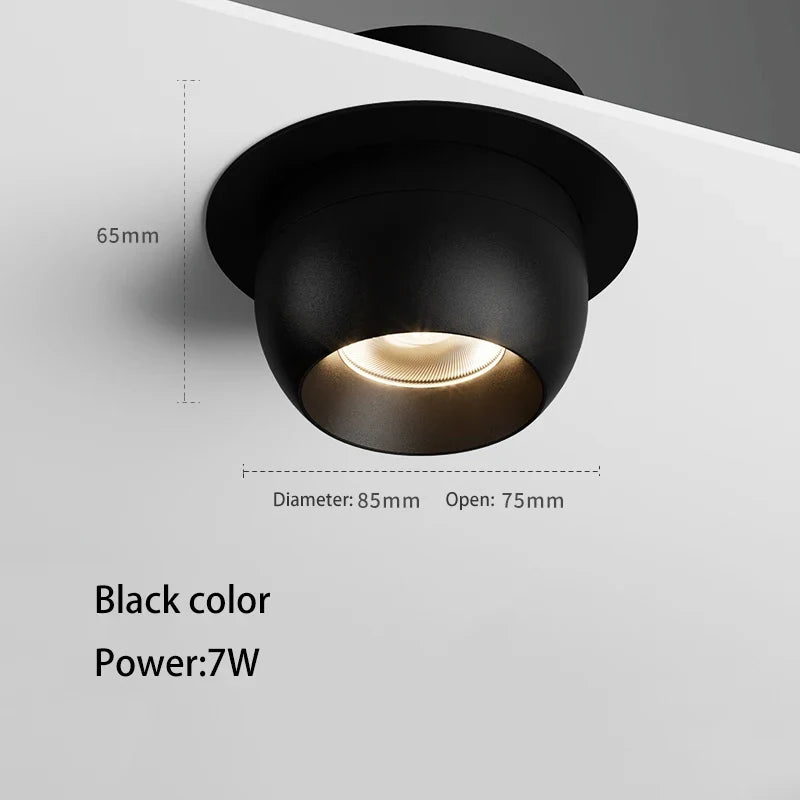 projecteur led encastrable avec angle réglable et rotation