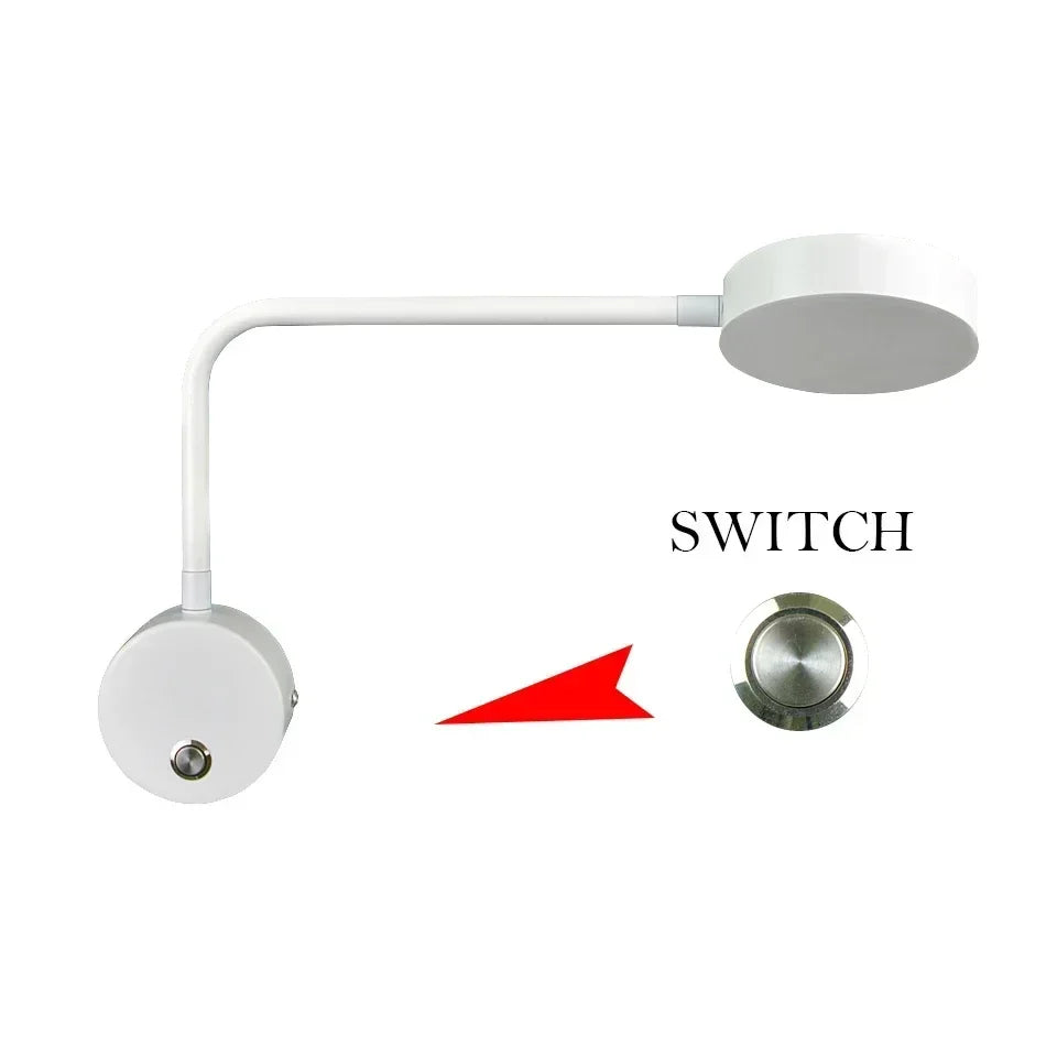 applique murale led moderne éclairage rotatif pour intérieur décoratif
