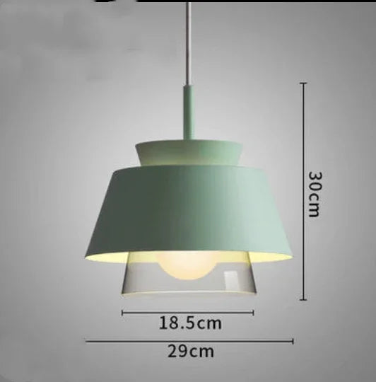 suspension en verre et fer style nordique pour intérieur décoratif