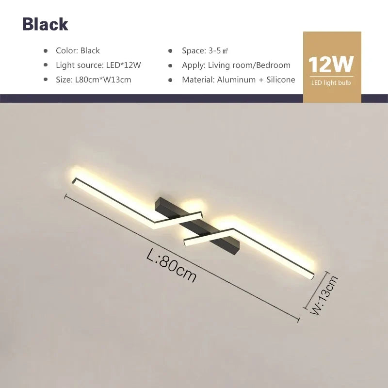 plafonnier led ligne moderne pour salon étude éclairage