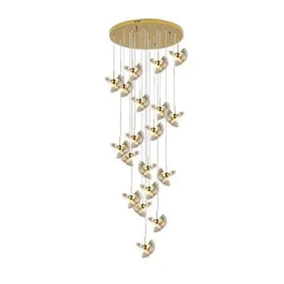 suspension à led pour escalier design créatif et rotatif