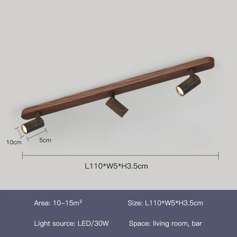 lustre led moderne design imitation bois pour intérieur