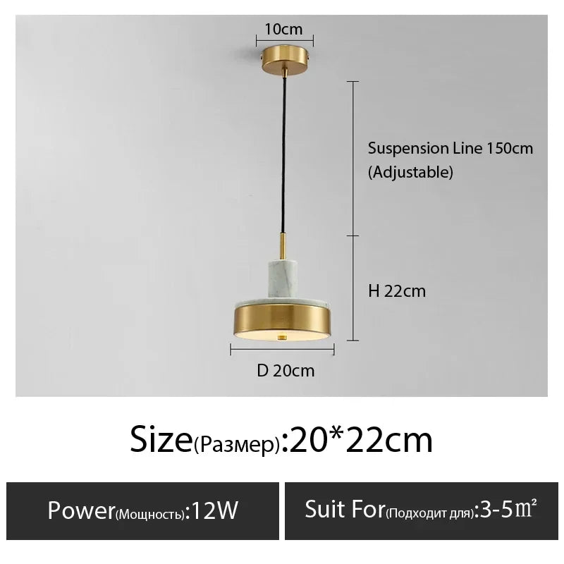 lustre en marbre moderne pour intérieur élégant design nordique