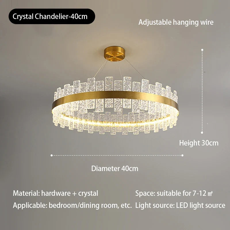 suspension moderne nordique en verre cristal design élégant