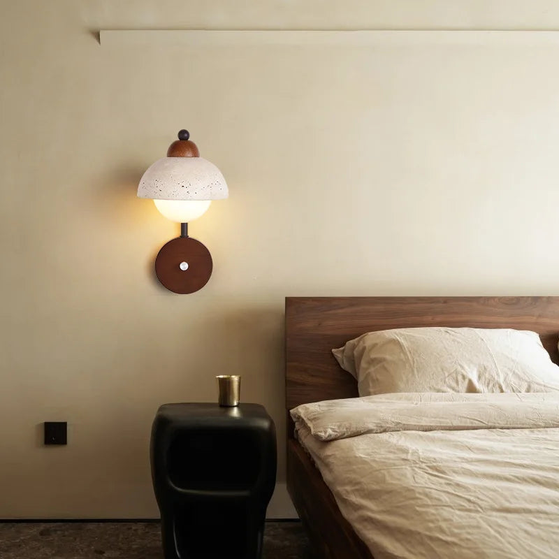 applique murale décorative en pierre naturelle pour un éclairage élégant
