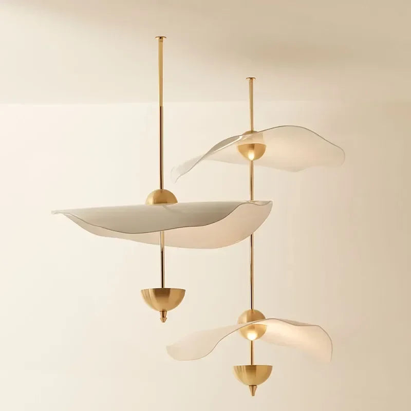 suspension moderne en forme de feuille de lotus style nordique décoratif