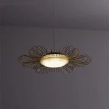 lustre suspendu design fleuri éclairage LED variable pour intérieur