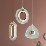 lustre moderne en cristal géométrique pour décoration intérieure