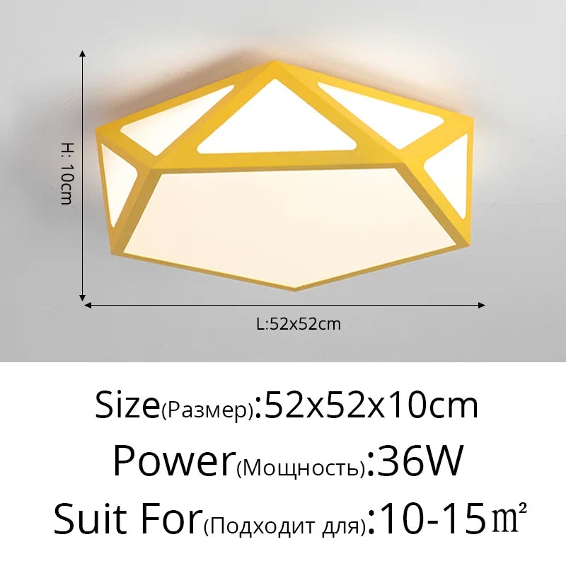 plafonnier led ultra-mince moderne géométrique simple et créatif