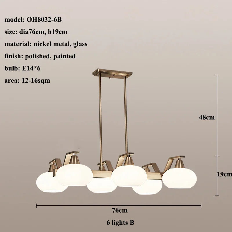 lustre moderne en métal avec éclairage led décoratif