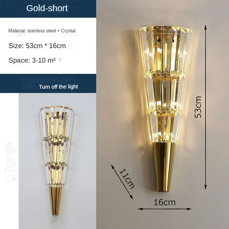 applique murale led en cristal pour décoration moderne et élégante