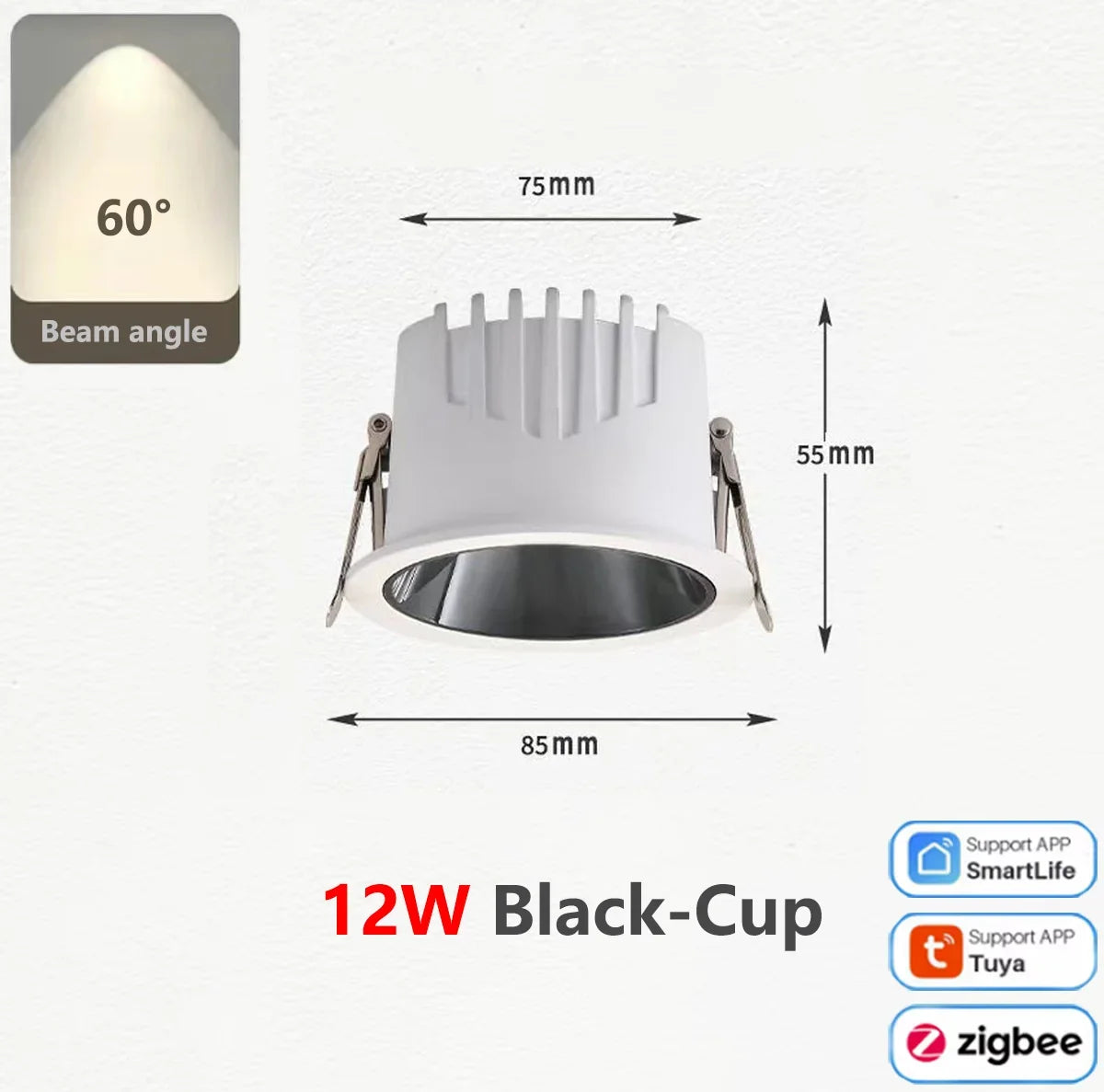 spot led cob zigbee intensité variable en aluminium