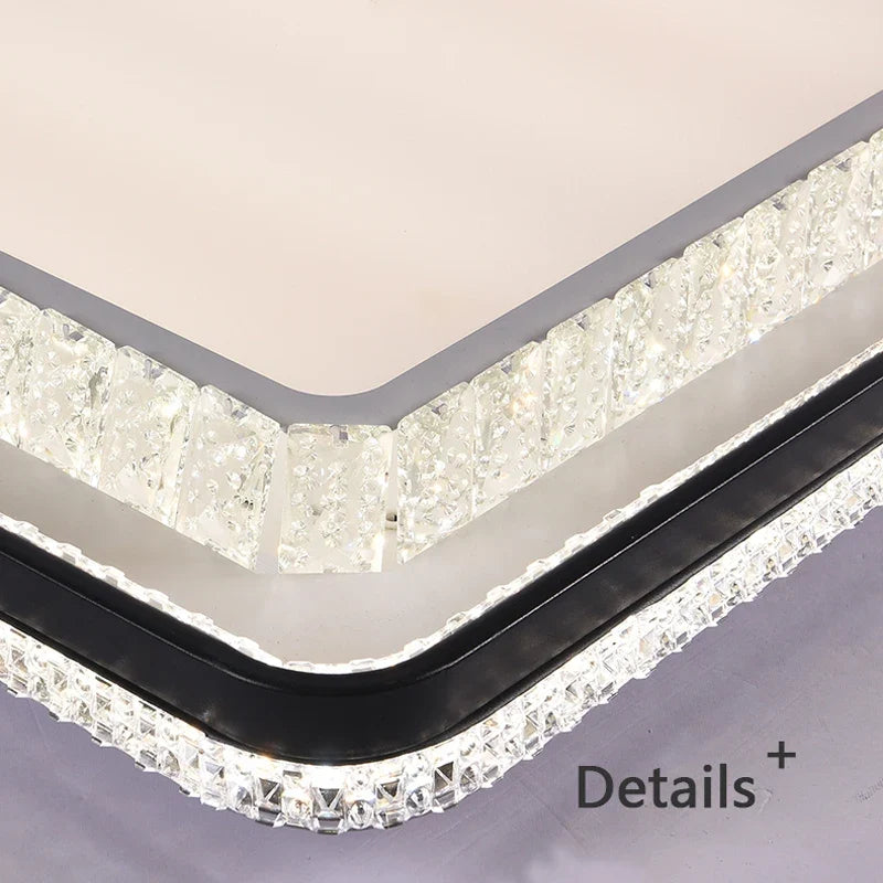 plafonnier en cristal à led design moderne pour intérieur élégant