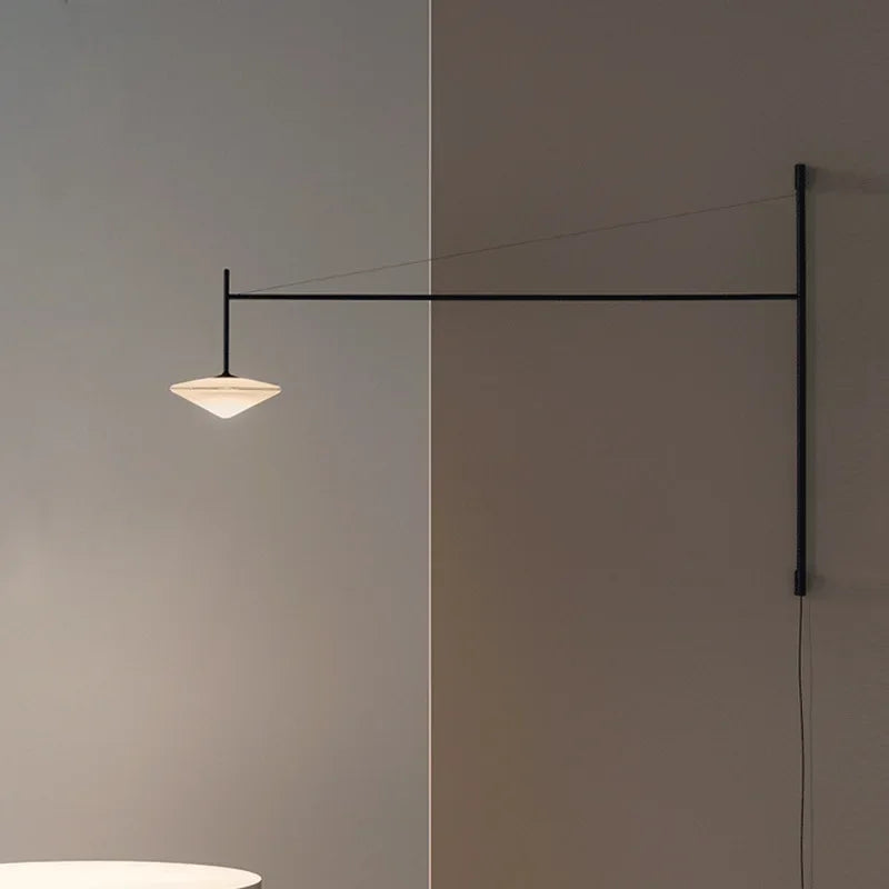 applique murale led nordique avec long bras à bascule
