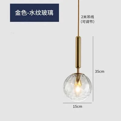 suspension moderne en verre pour décoration intérieure élégante