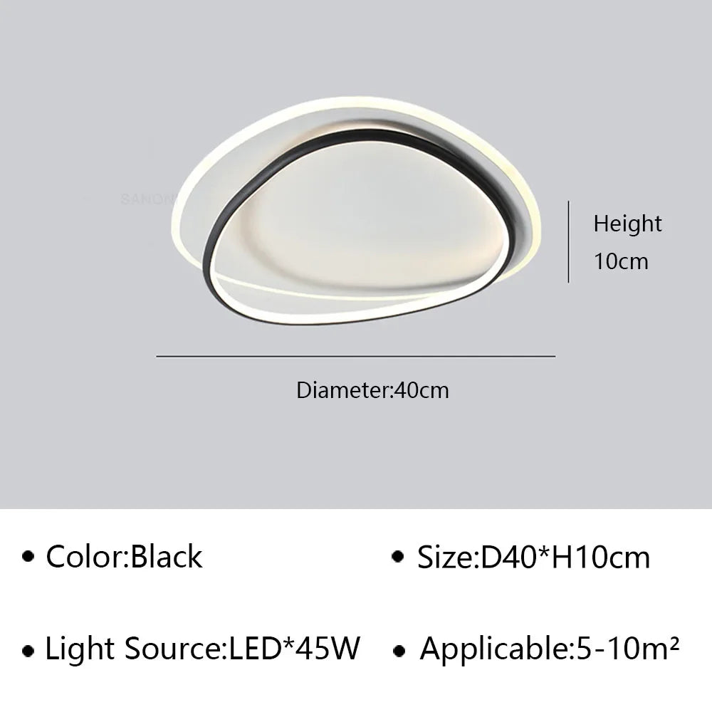 plafonnier moderne à leds pour décoration intérieure élégante