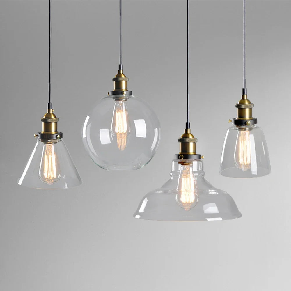 suspension moderne en verre pour décoration intérieure élégante