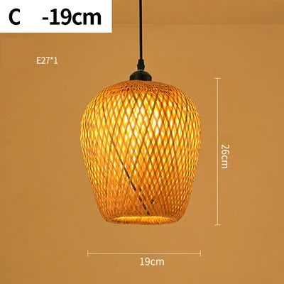Suspension Bambou rotin lumière lampara Techo bambou paille lustre lumière décoration de la maison Art déco plafond suspension lustre