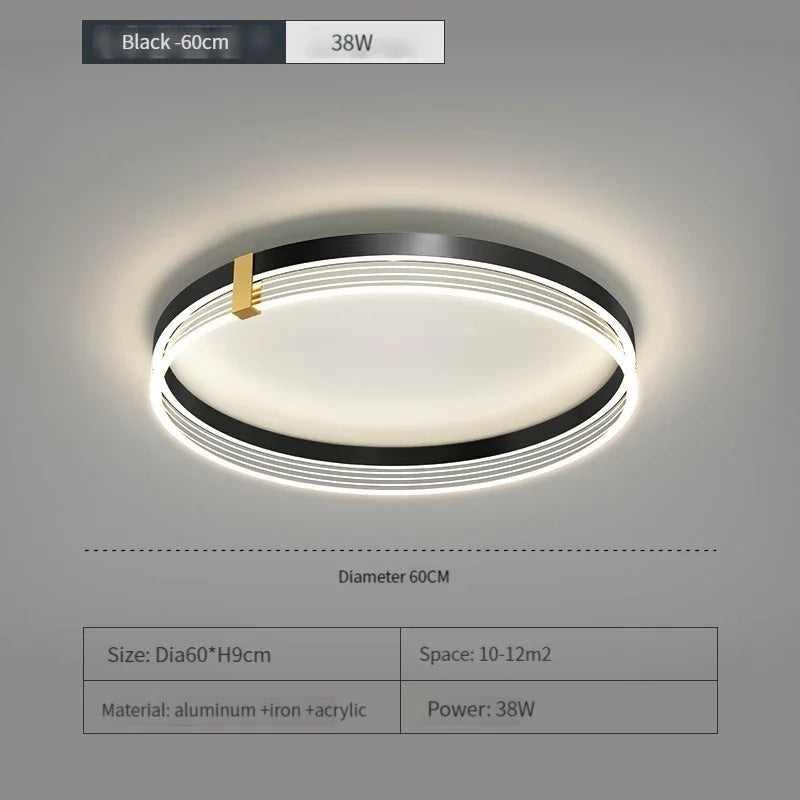 plafonnier led moderne avec télécommande design épuré et élégant