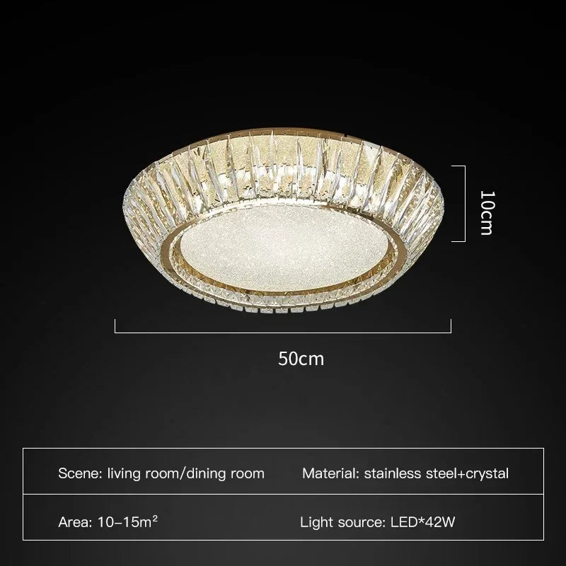 plafonnier en cristal luxe design nordique pour décoration intérieure