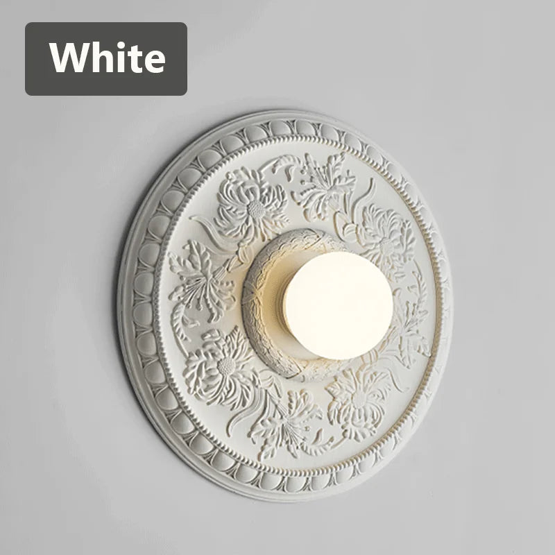 applique murale rétro haute gamme avec abat-jour en verre blanc