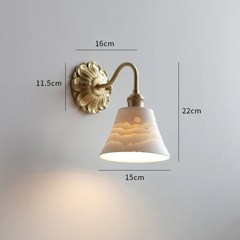 applique led verre gris fumé cuivre moderne intérieur