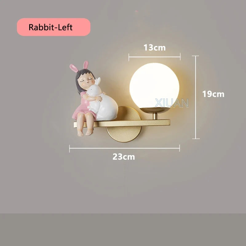 applique murale licorne rose pour chambre d'enfant