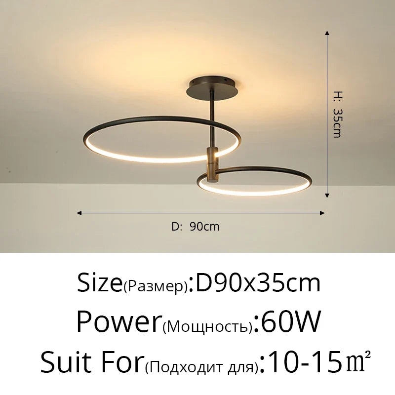 lustre led créatif moderne de luxe pour éclairage intérieur