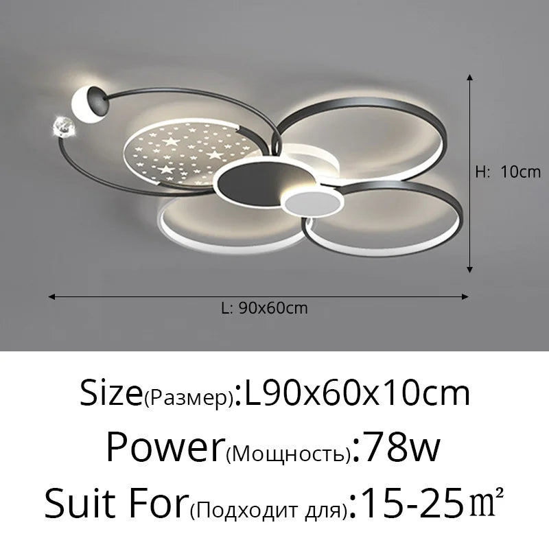 plafonnier led doré style nordique créatif pour toute la maison