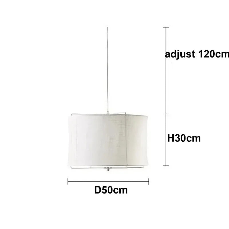 suspension en coton et lin style wabi sabi fait main pour restaurants et hôtels