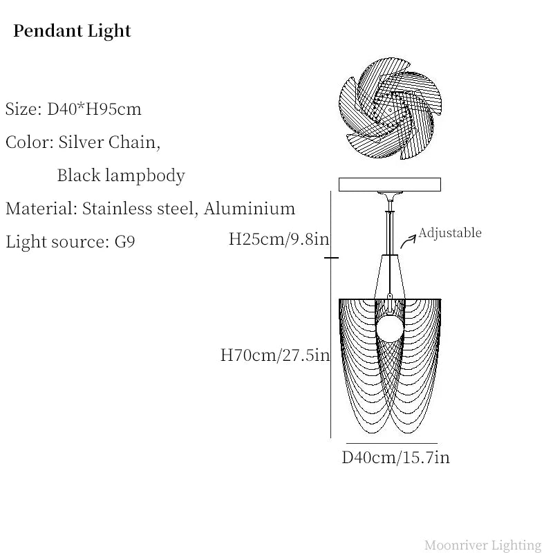 lustre moderne artistique pour décoration intérieure luxueuse