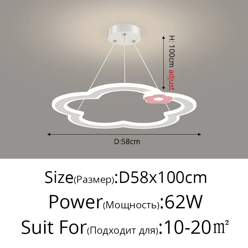 plafonnier led suspendu planète intelligente design minimaliste protection yeux enfant