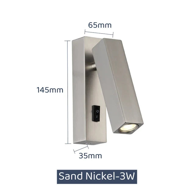 applique murale led rotative avec interrupteur et port usb