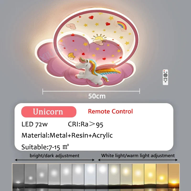 lustre astronaute forme nuage led variateur télécommande protection yeux