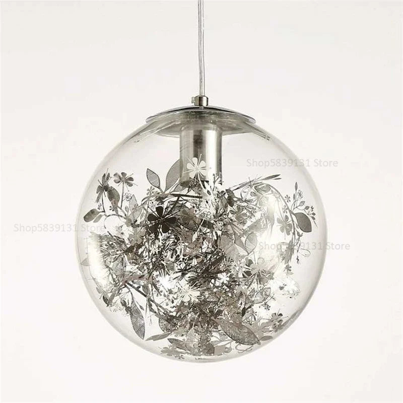 suspension nordique en verre pour décoration lumineuse